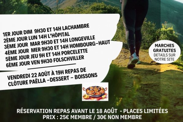Semaine Marchante organisée par le Club Vosgien de Saint-Avold