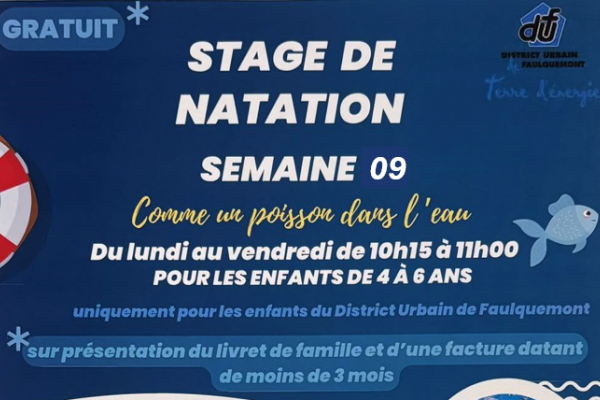 STAGES DE NATATION – Piscine du District