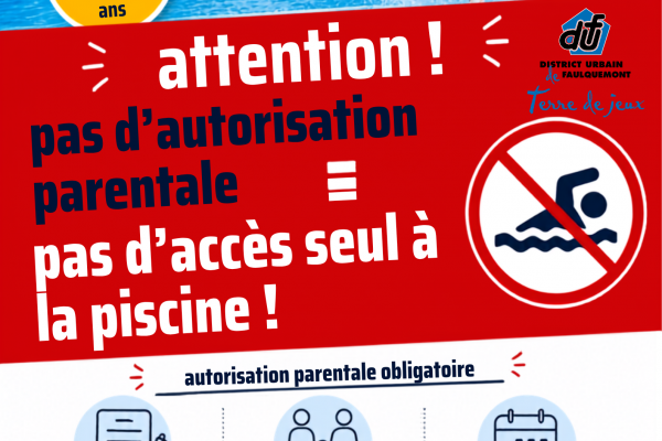 NOUVEAUTÉ – Accès des mineurs à la piscine de Faulquemont