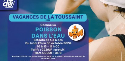 Stages de natation pendant les vacances de la Toussaint !