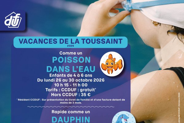 Stages de natation pendant les vacances de la Toussaint !