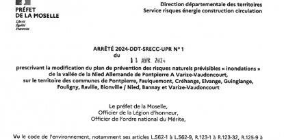 Arrêté de prescription du Plan de Prévention des Risques "inondations"