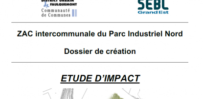 Mise à disposition projet ZAC intercommunale du parc industriel nord