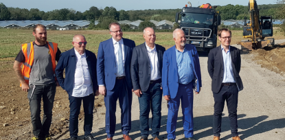 Chantier de la centrale photovoltaïque de Tritteling