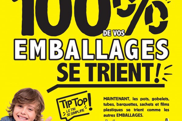 Nouveau : 100% des emballages se trient !