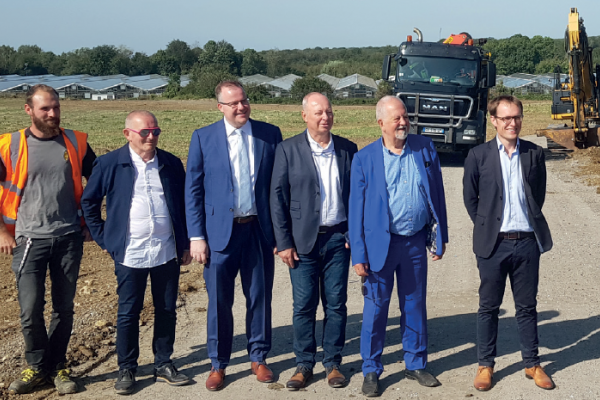 Chantier de la centrale photovoltaïque de Tritteling